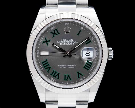 rolex datejust 41 green roman numerals|rolex datejust 36mm green dial.